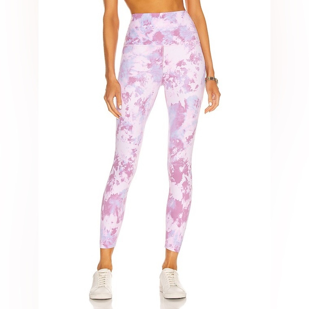 BEYOND YOGA High Waisted Midi Legging Pink Orchid Haze Cosmic Dye Size Medium